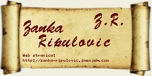 Žanka Ripulović vizit kartica